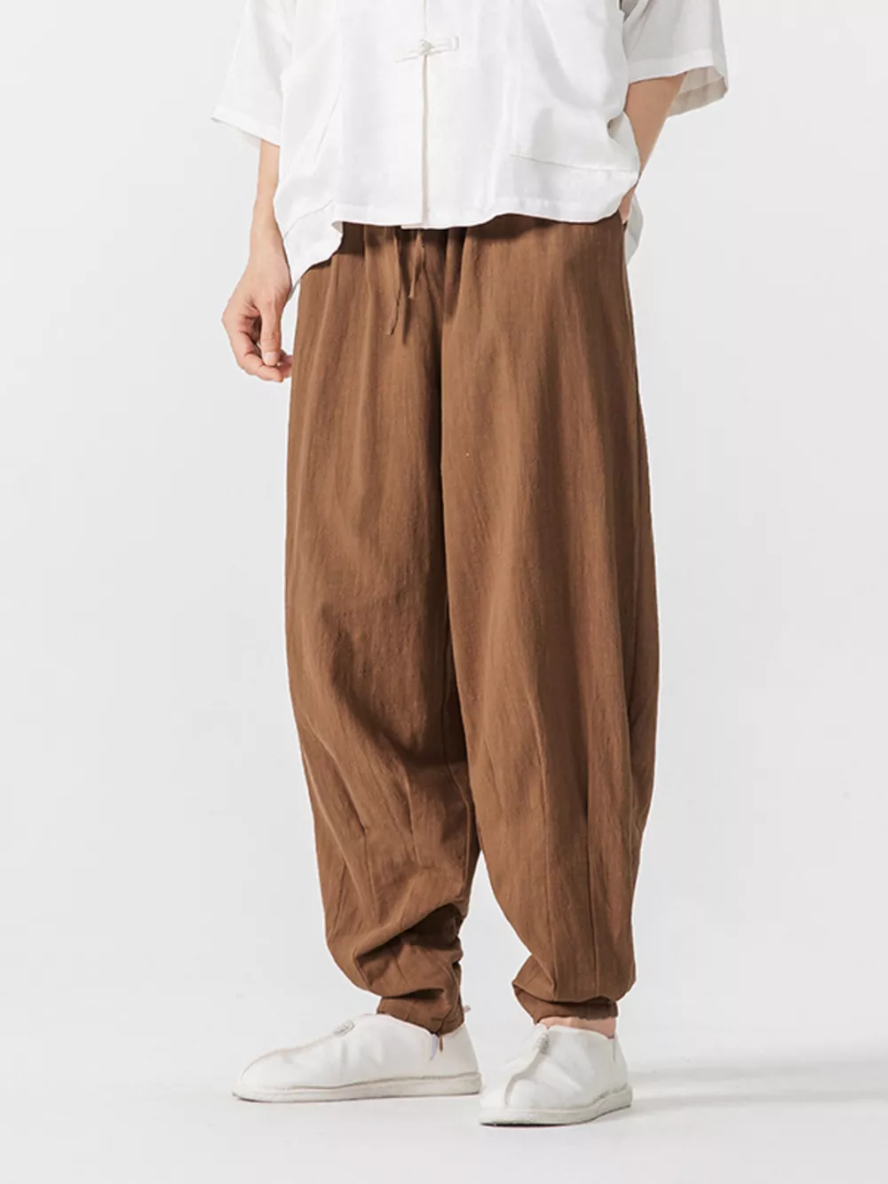 Men's Plus Size Loose Fit Harem Pants, image 4