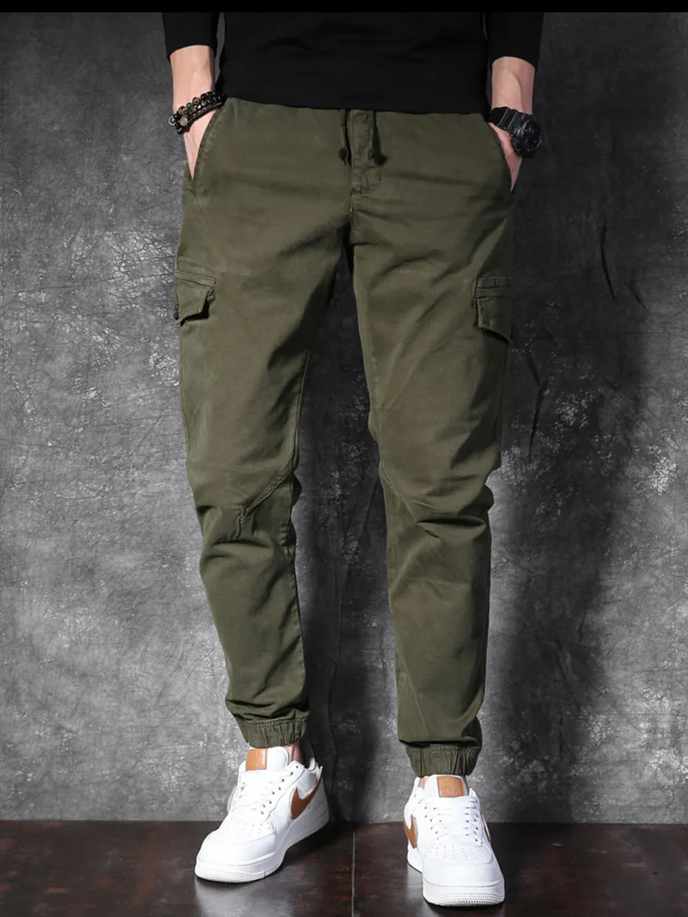 Men's Cargo Pants with Drawstring, image 6