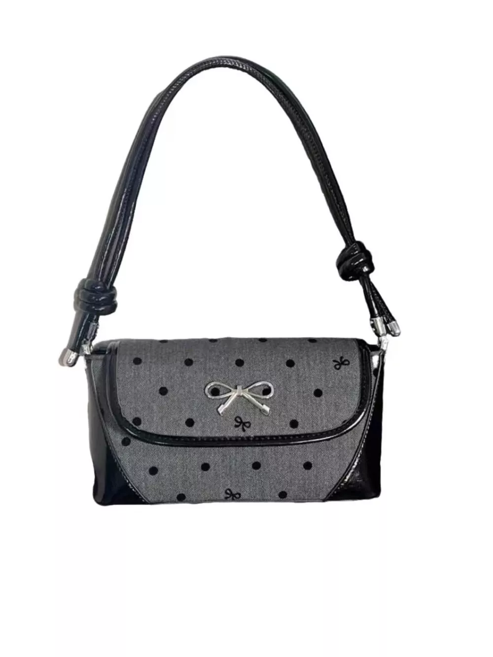 Bow Decor Flap Shoulder Bag, image 6