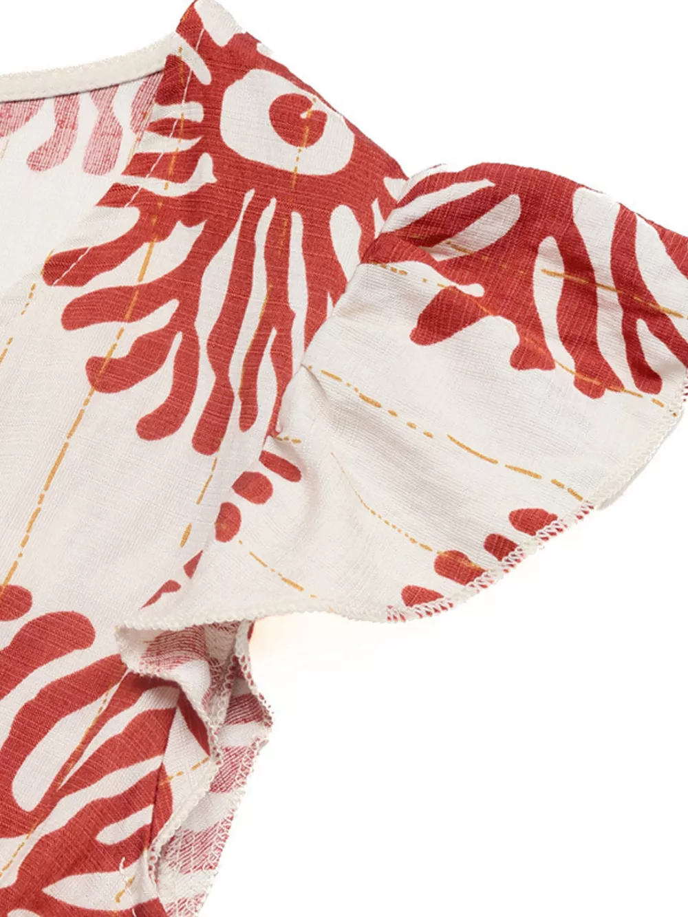 Printed V-Neck Cap Sleeve Dress, image 11