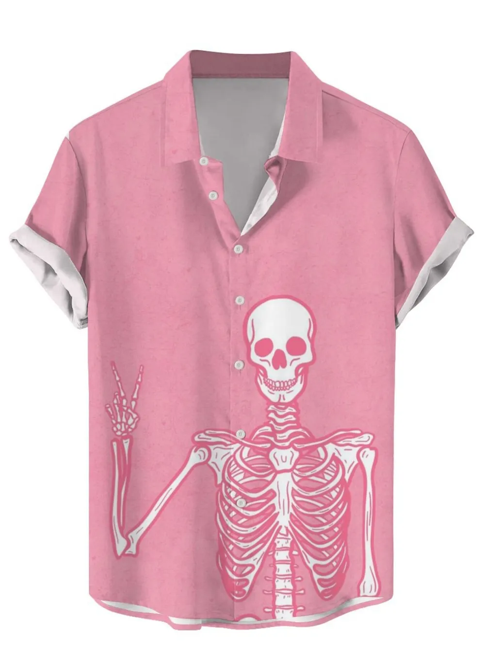 Men's Plus Size Printed Button Up Short Sleeve Shirt, image 6