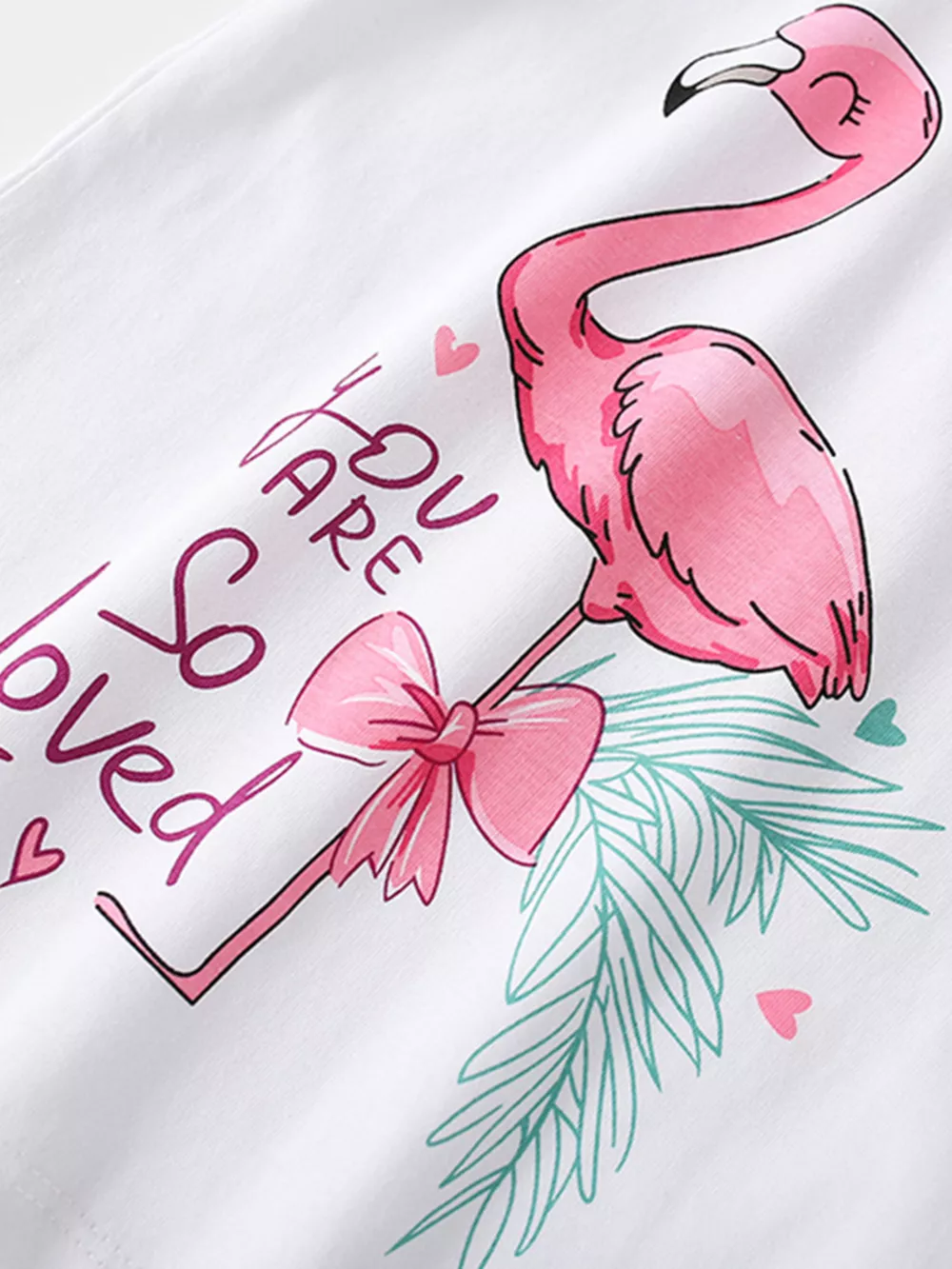 Children's Flamingo Graphic Ruffle Sleeve T-Shirt, image 4