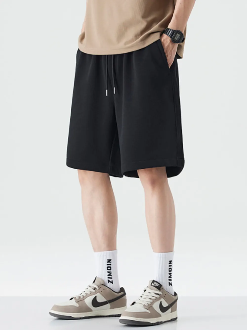 Men's Drawstring Wide Leg Shorts