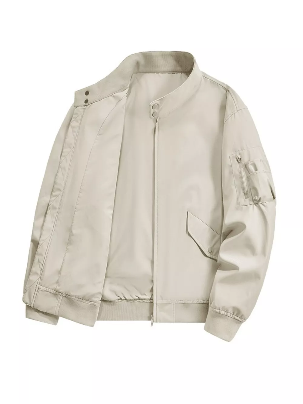 Men's Plus Size Casual Lightweight Zip Up Jacket, image 2