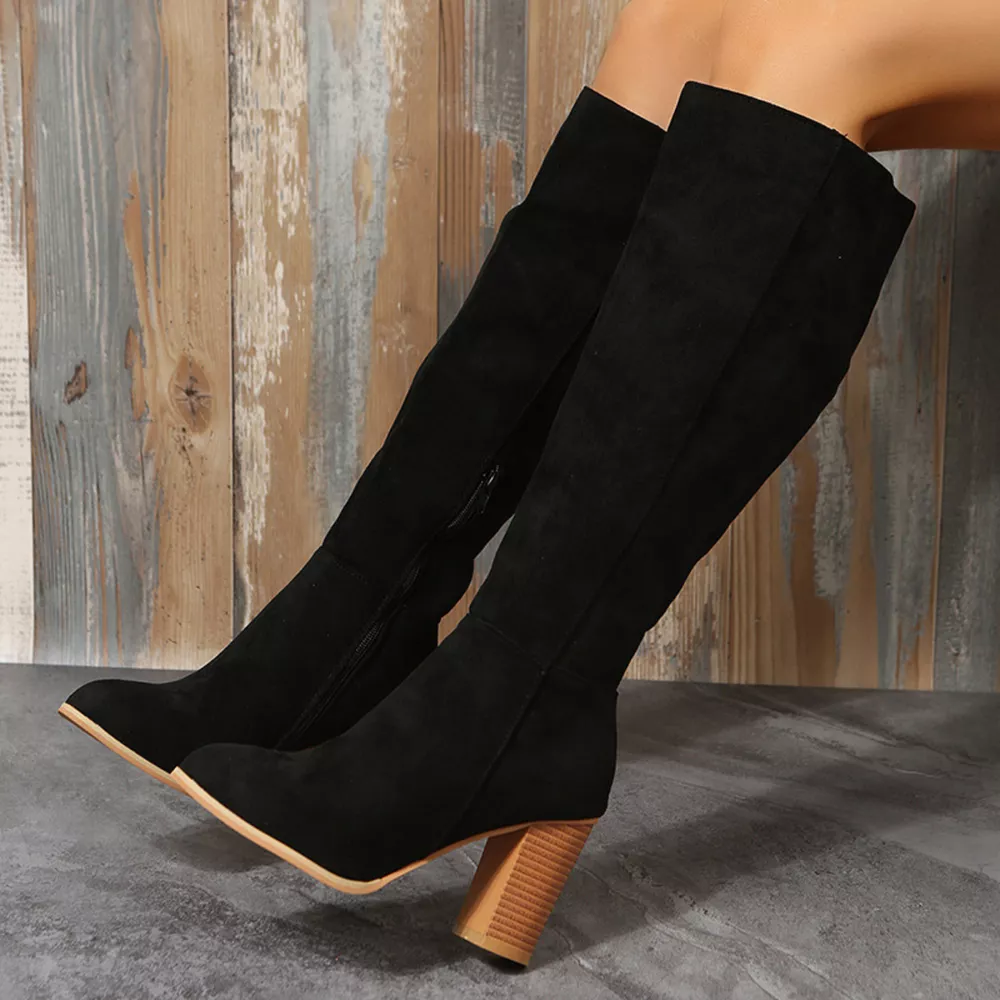 Point Toe Block Heels Boots, image 16