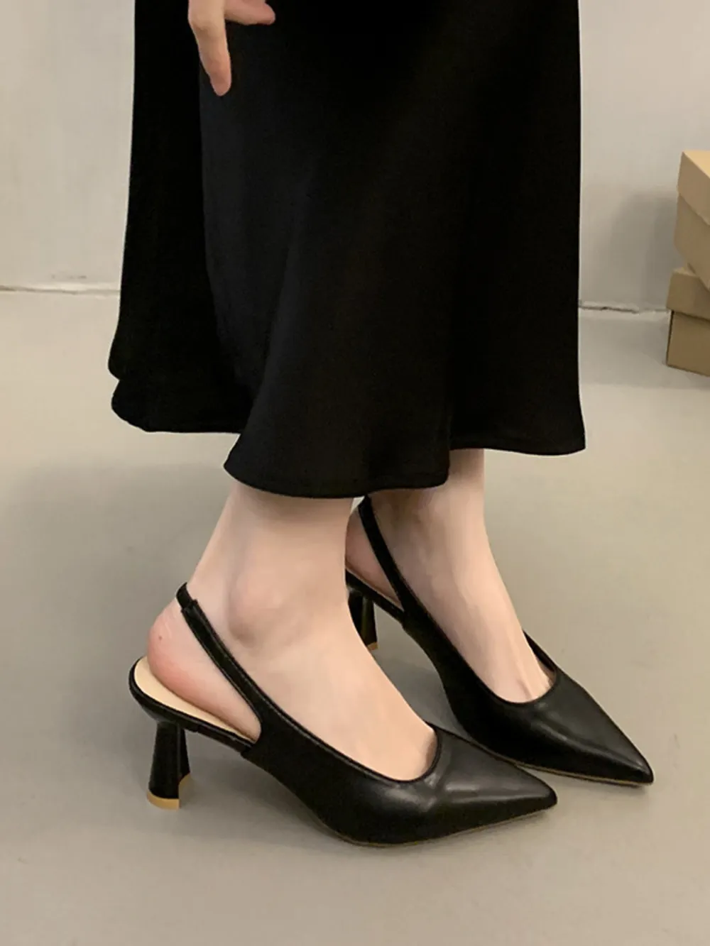 Point Toe Mid Heels Pumps, image 6