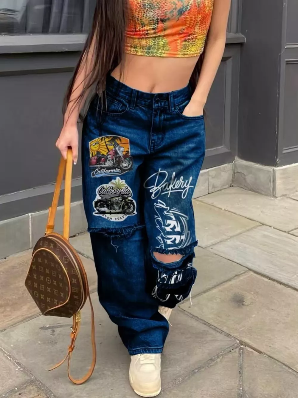 Full Size Distressed Wide-Leg Jeans Plus Size, image 3