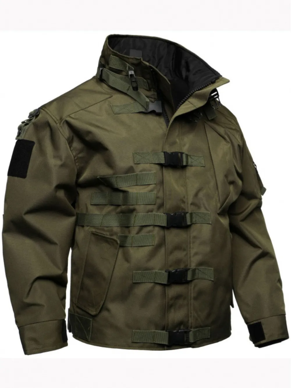 Men's Full Size Multi Buckle Water-Resistant Jacket Plus Size, image 14