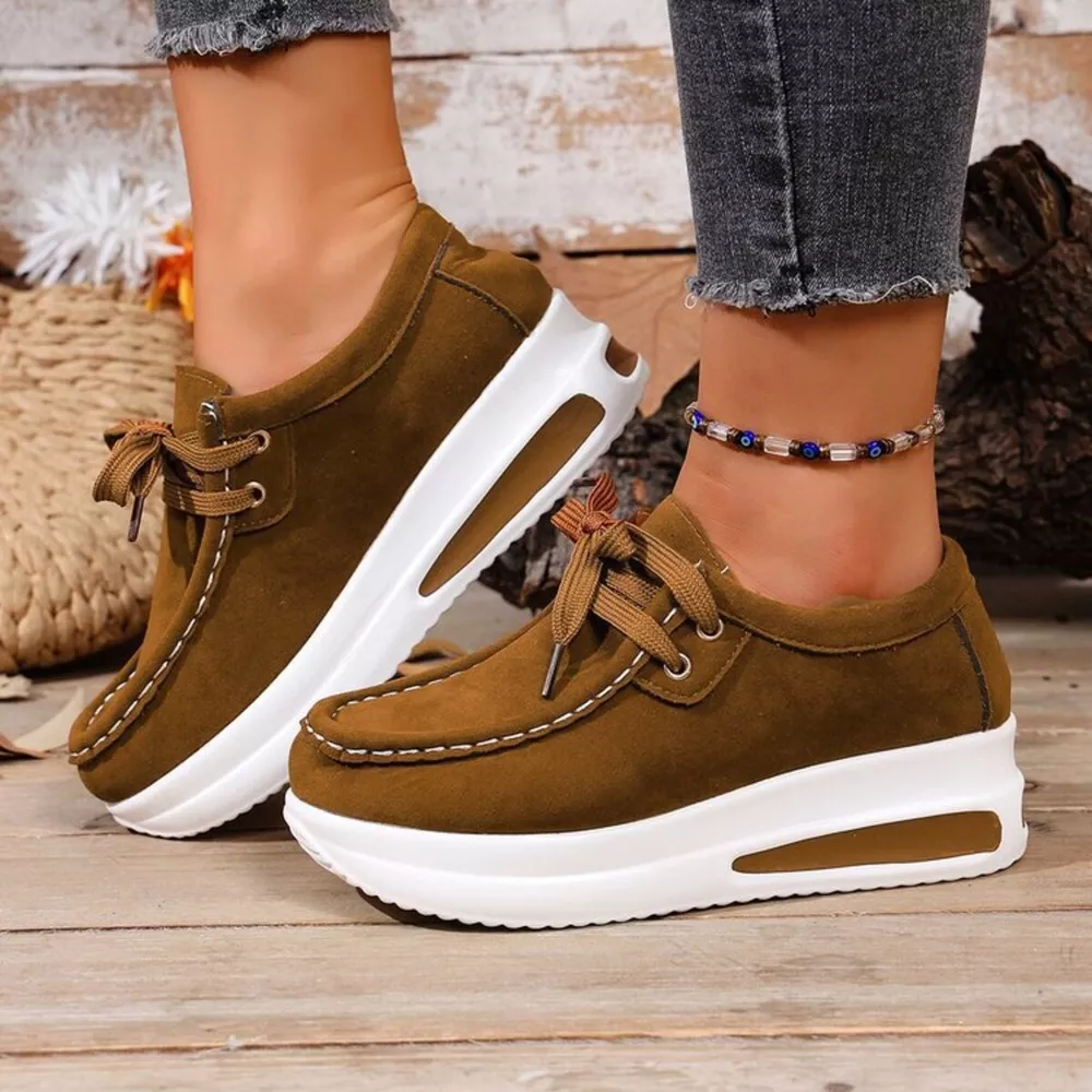 Round Toe Platform Sneakers, image 8