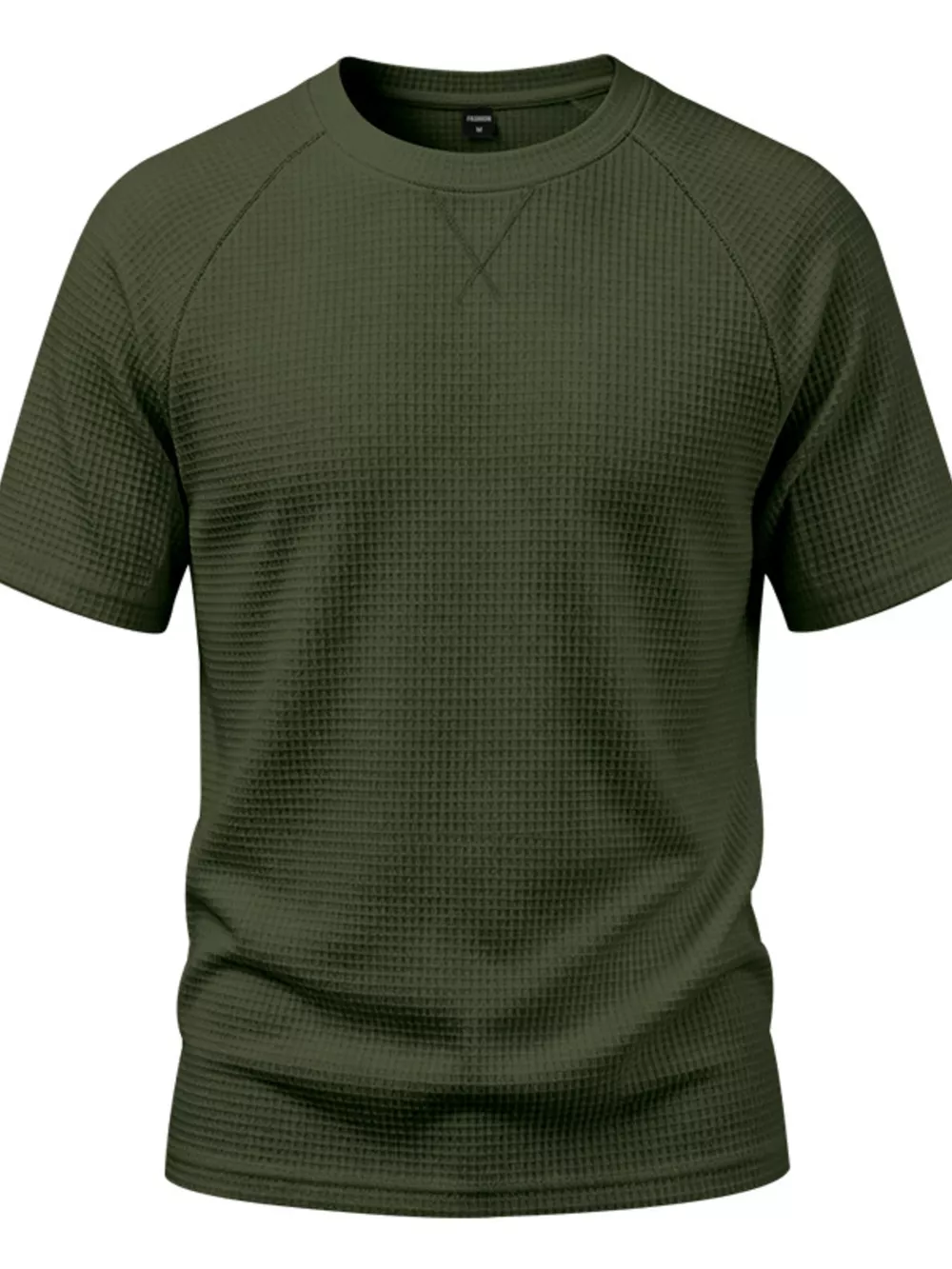 Men's Full Size Waffle Knit Raglan Short Sleeve T-Shirt Plus Size, image 9