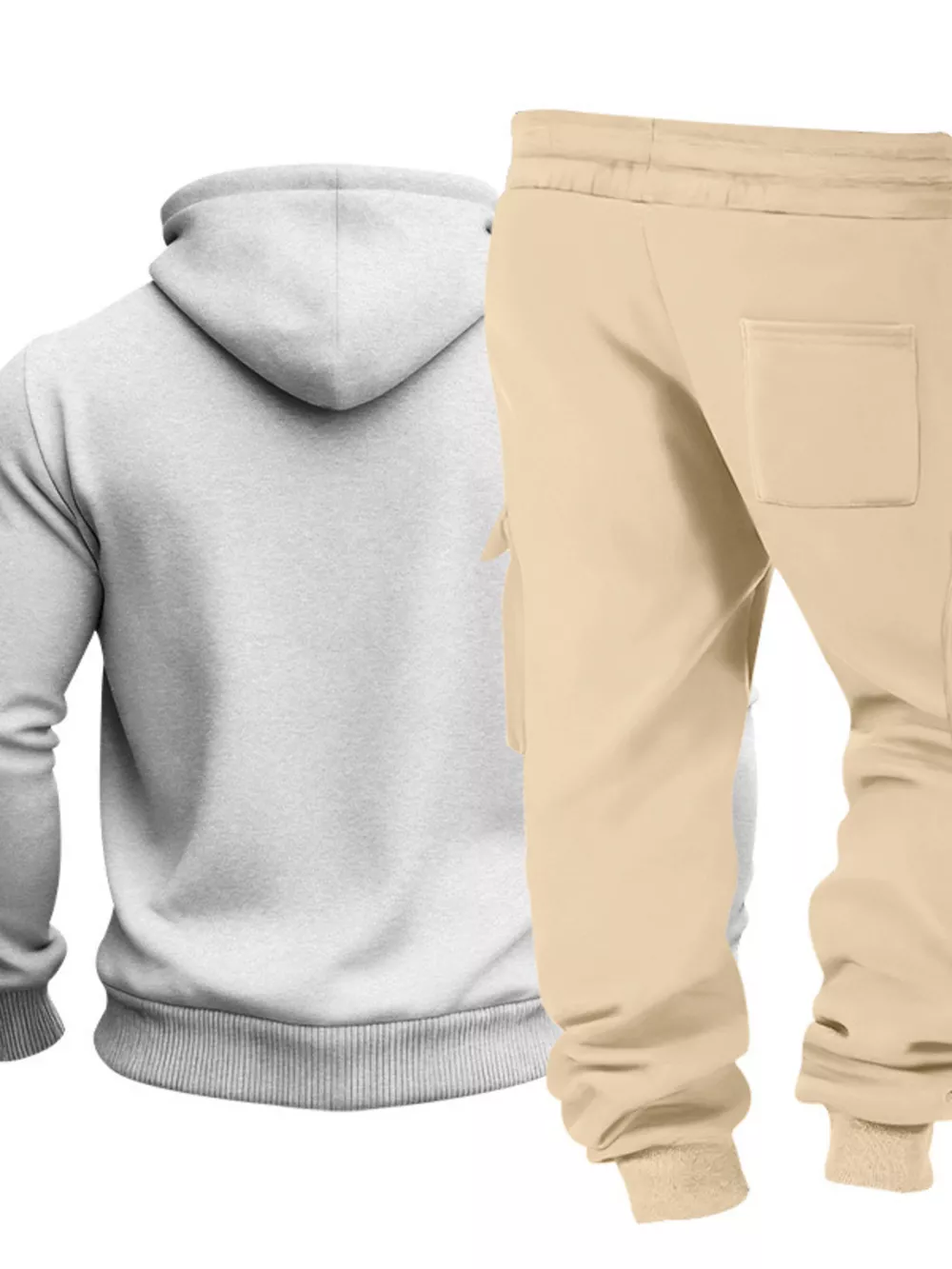 Men's Full Size Kangaroo Pocket Hoodie and Sweatpants Two-Piece Set Plus Size, image 22