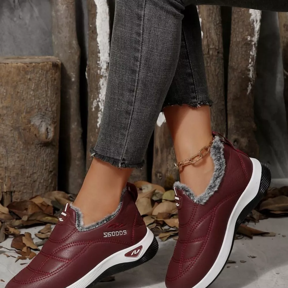 Plush Round Toe Platform Shoes, image 15