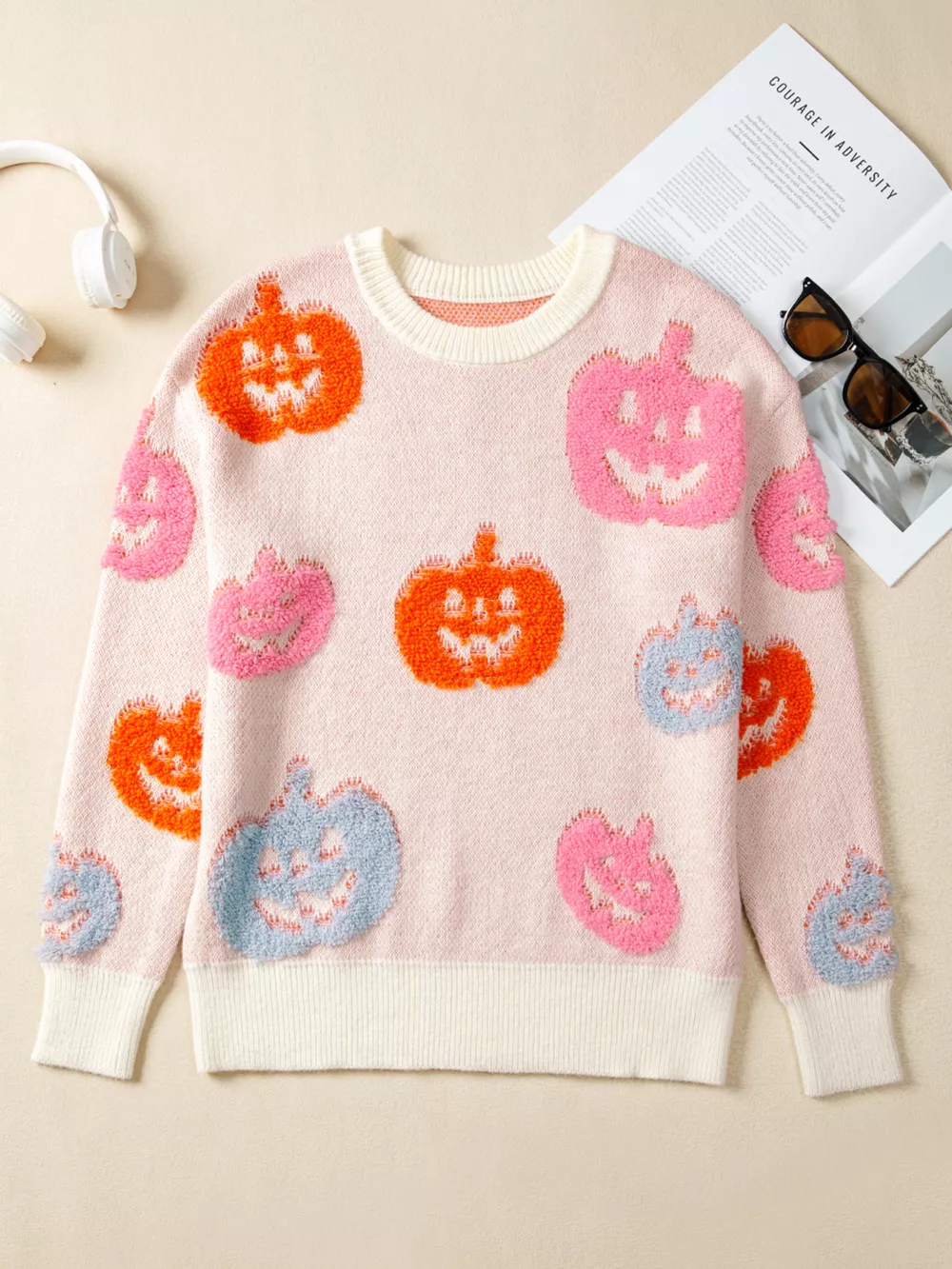 Halloween Cute Pumpkin Pattern Sweater, image 8