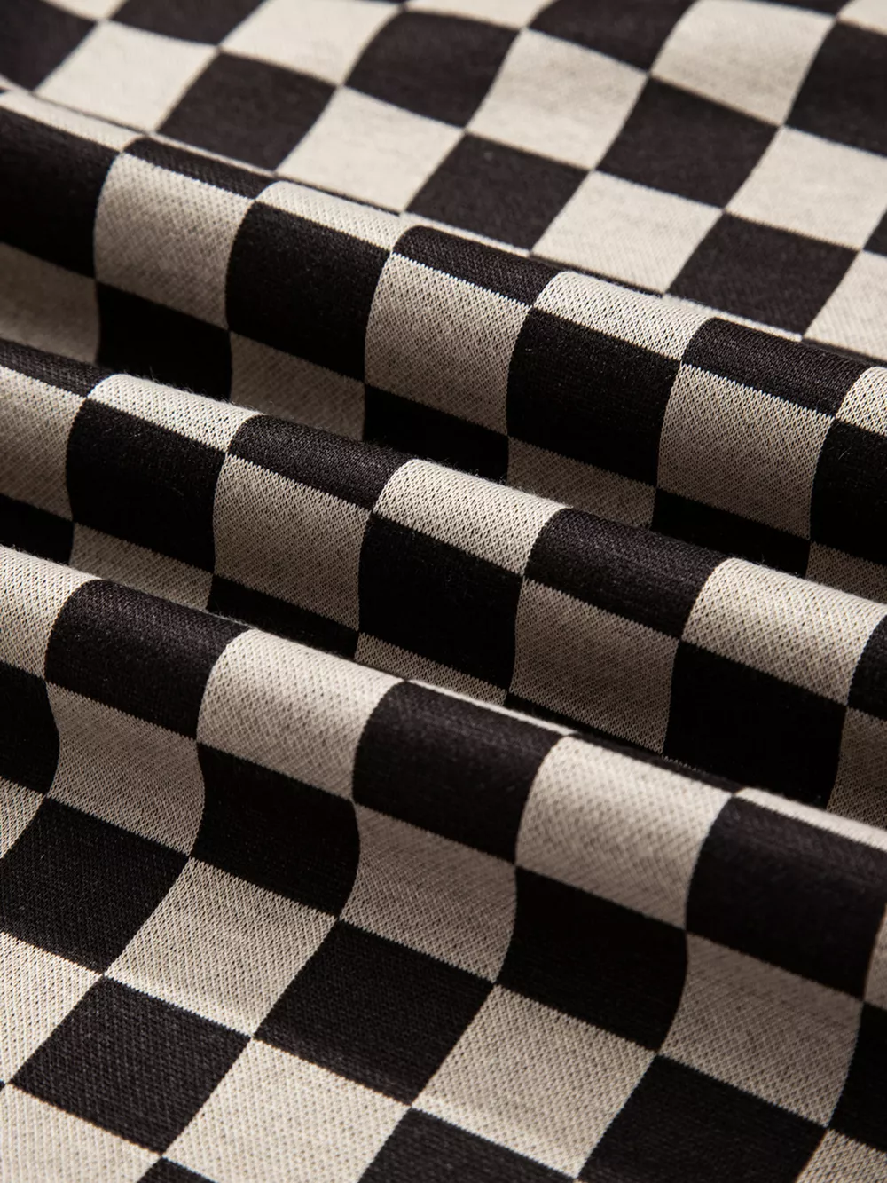 Mixed Checkered Pattern Patchwork High Low Casual Top, image 11