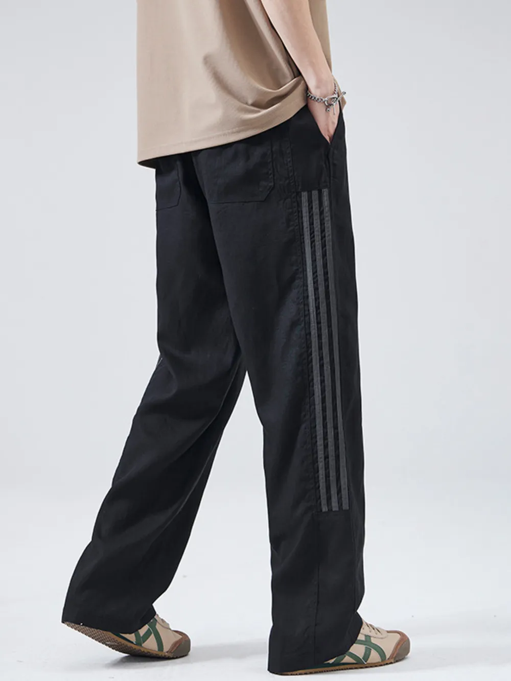 Men's Full Size Casual Loose-Fit Drawstring Pants Plus Size, image 4