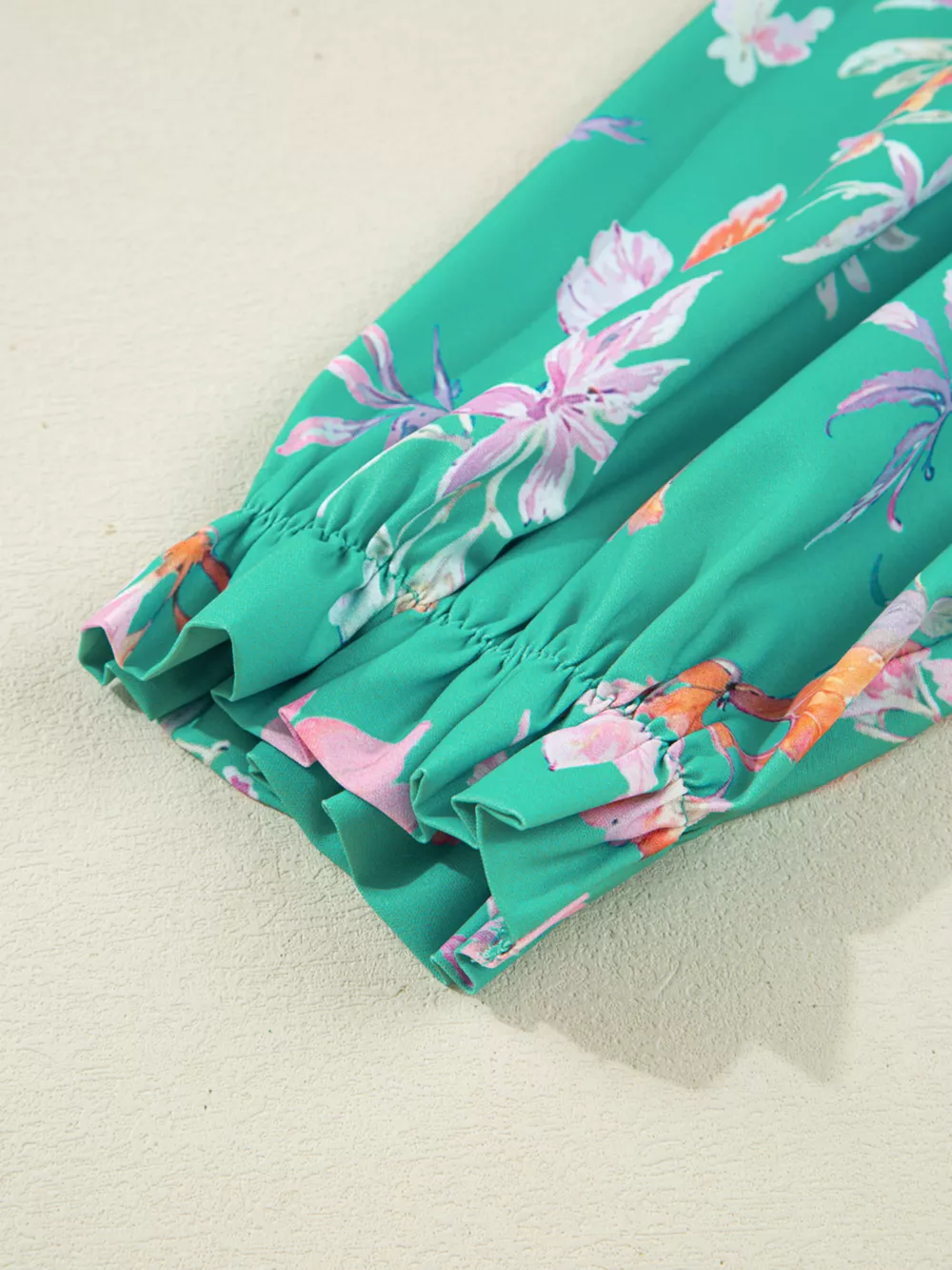 Floral Lantern Sleeve Button Front Shirt, image 10