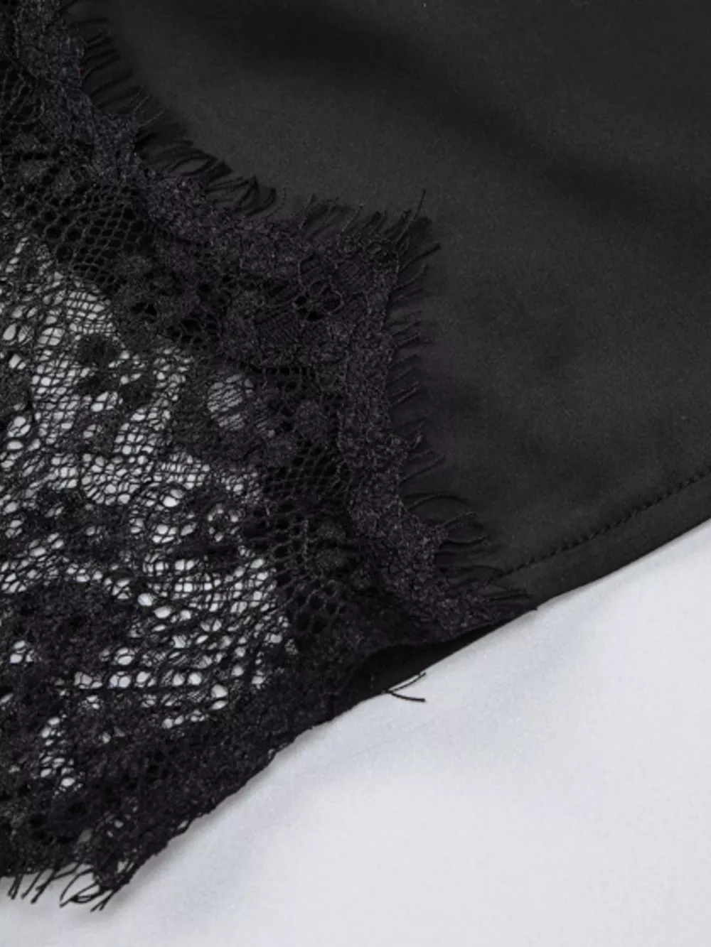 Lace Detail Split Spaghetti Strap Dress, image 9