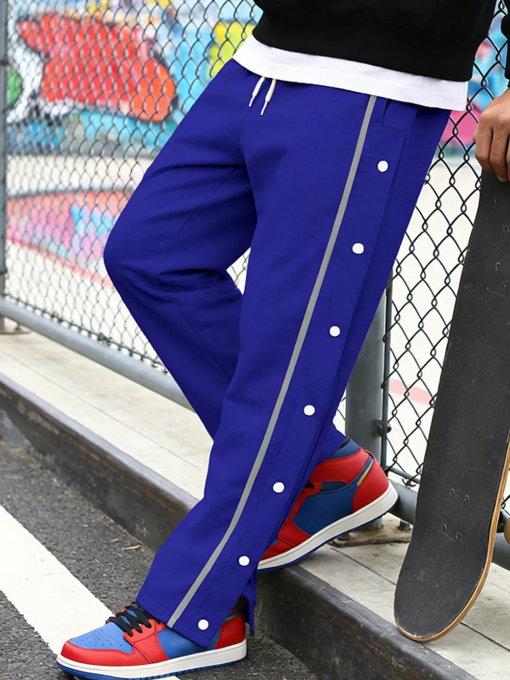 Men's Full Size Side Snap Button Pants Plus Size, image 10