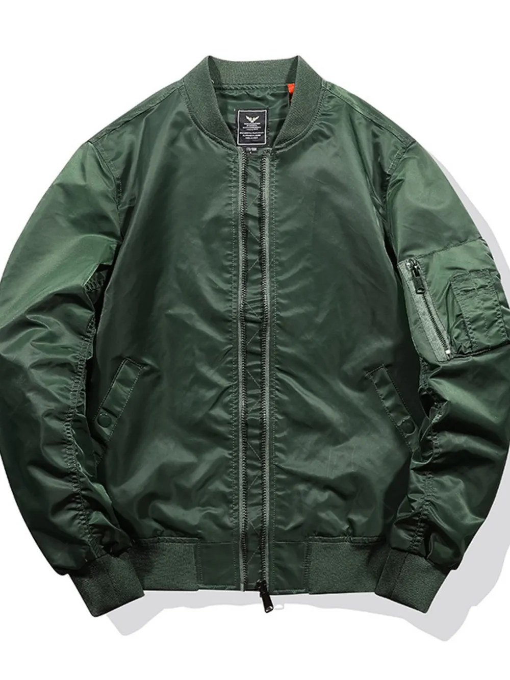Men's Plus Size Zip Up Long Sleeve Jacket