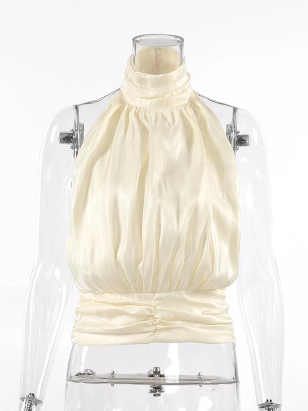 Halter Neck Ruched Cami Top, image 9