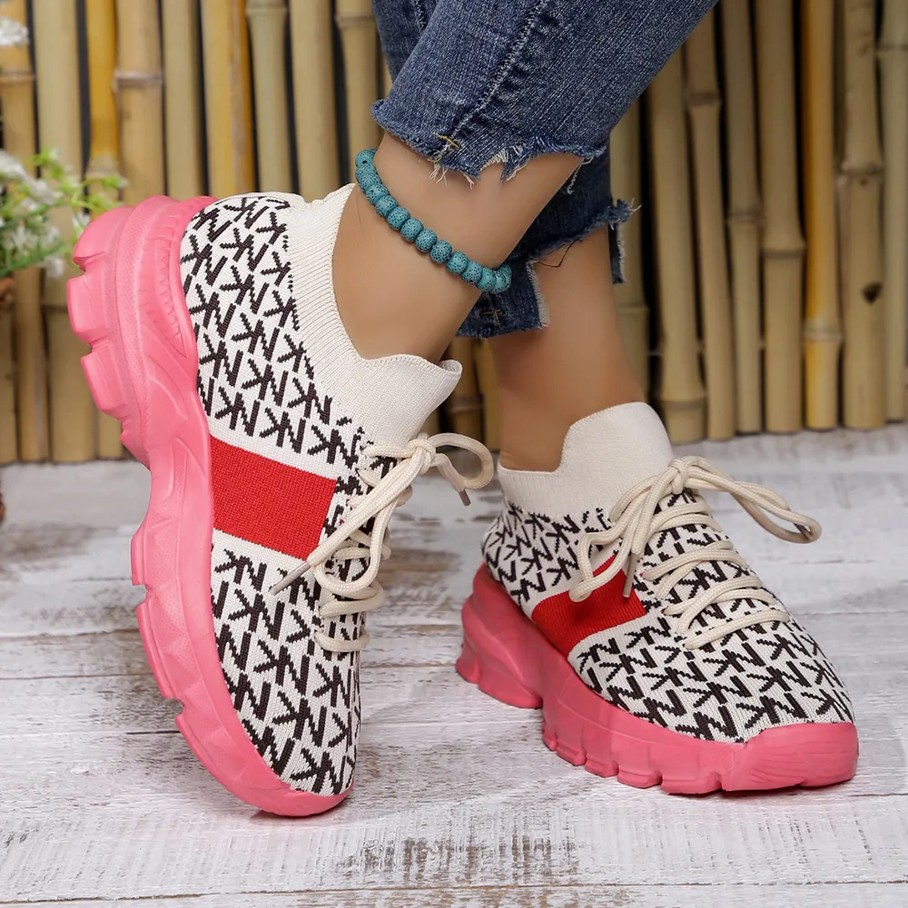 Round Toe Lace Up Sneakers, image 2