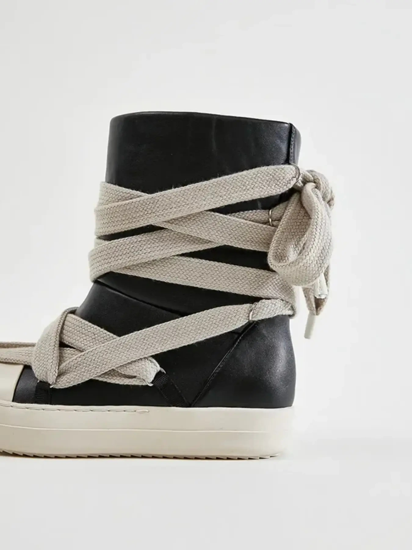 Lace-Up Round Neck Sneaker Boots, image 3