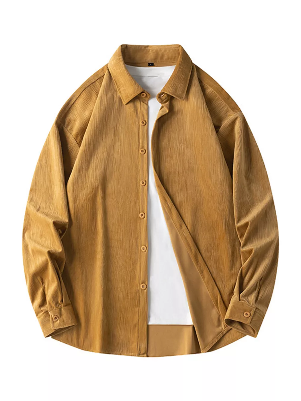 Men's Casual Corduroy Button-Down Shirt, image 2