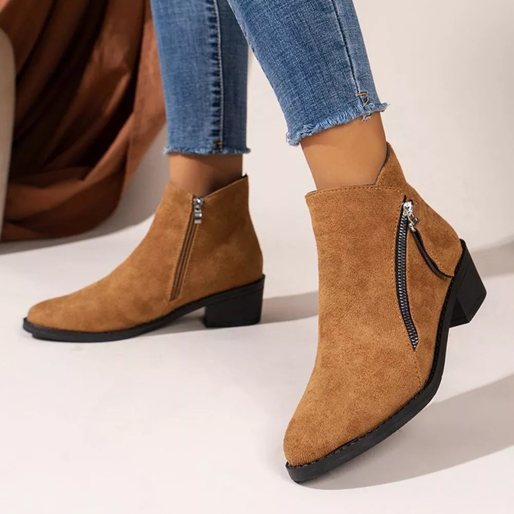 Point Toe Block Heels Boots, image 9