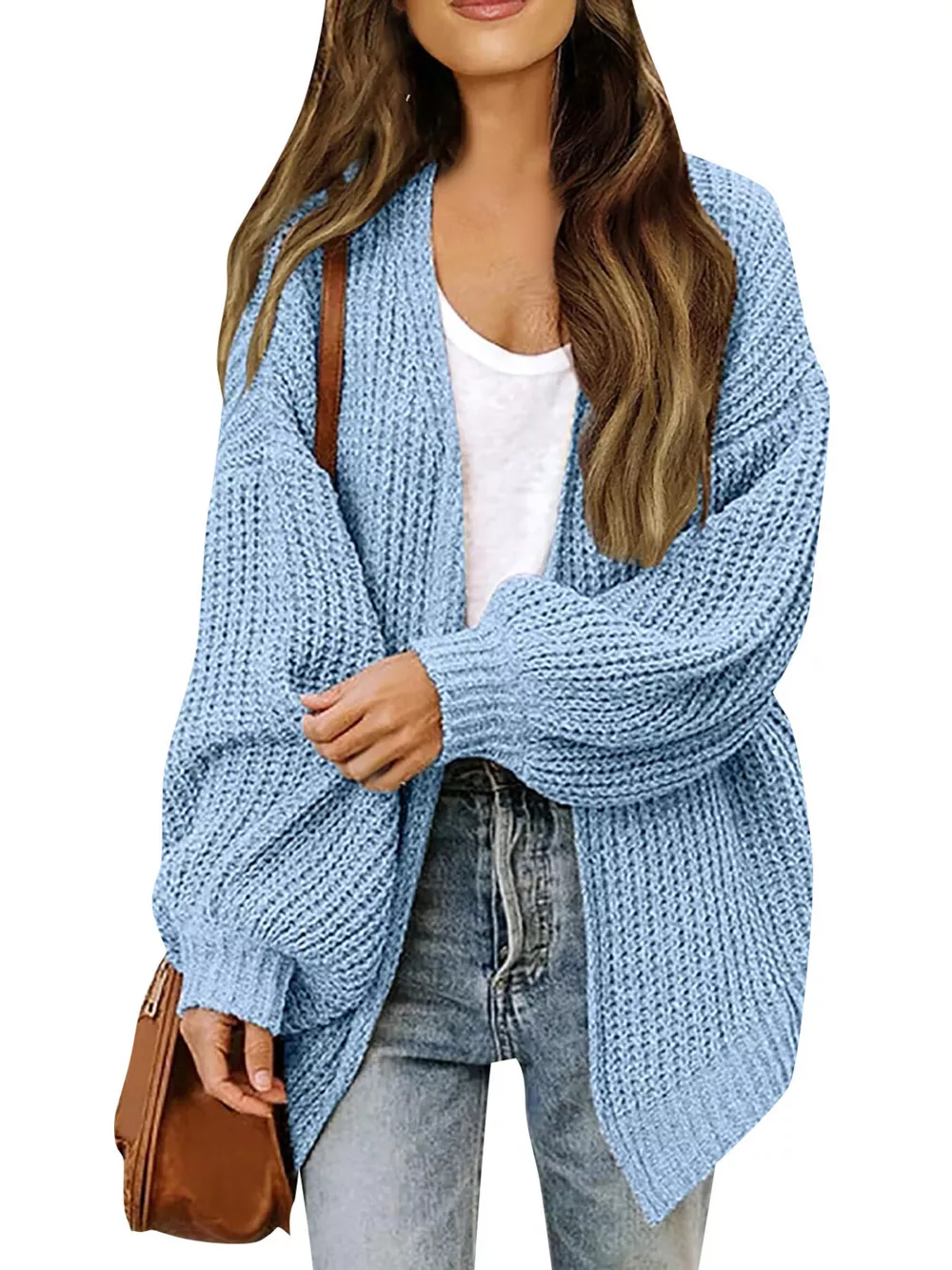 Open-Front Chunky Knit Cardigan, image 21