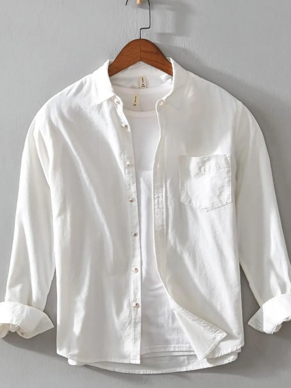 Men's Plus Size Button Up Long Sleeve Shirt, image 6