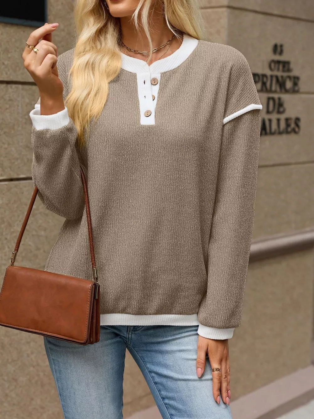 Button Detail Dropped Shoulder T-Shirt, image 17
