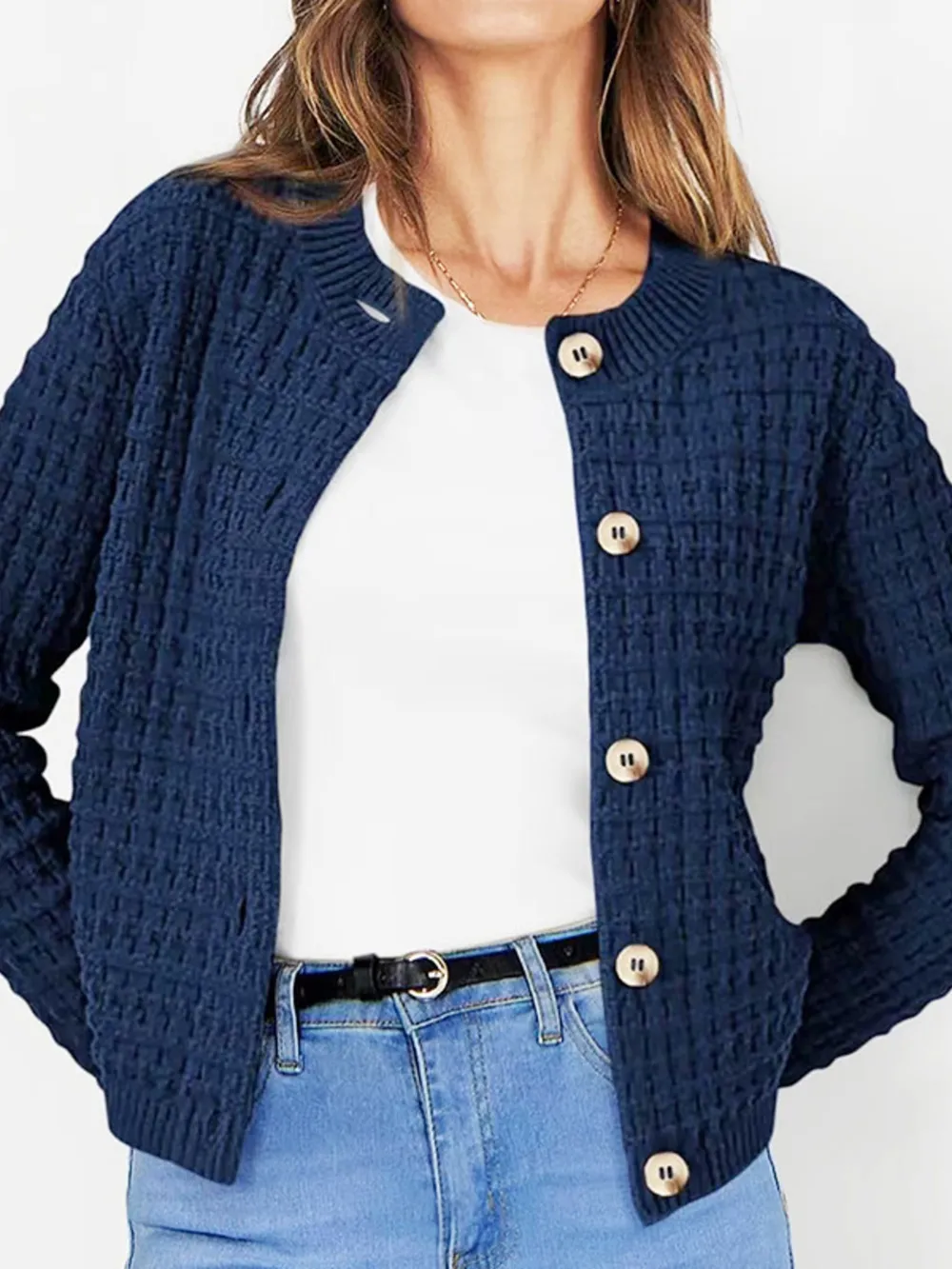 Button-Up Long Sleeve Cardigan, image 5