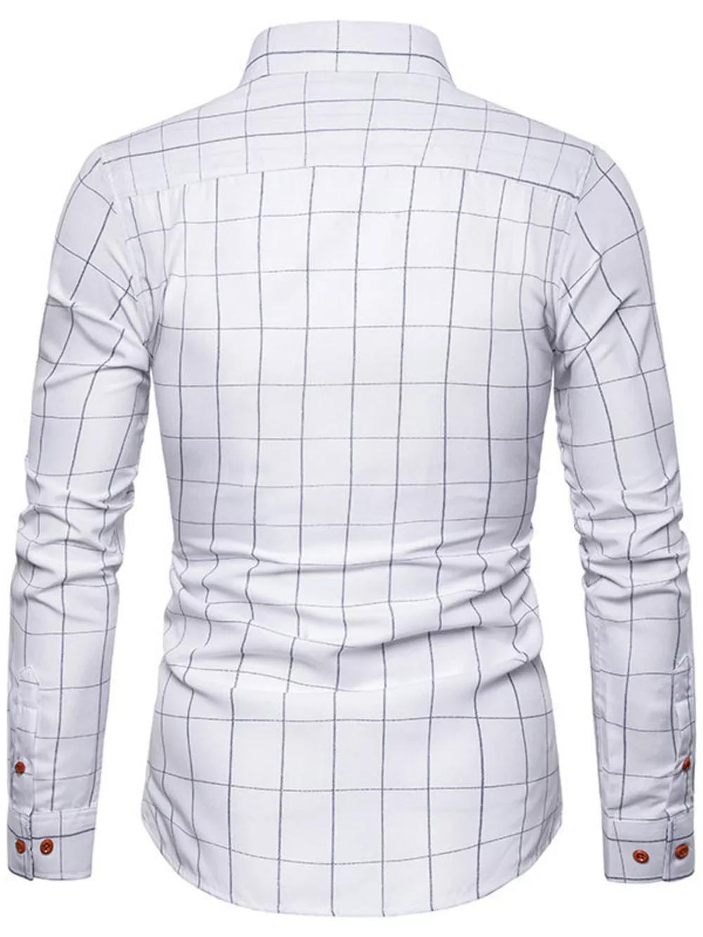 Men's Plus Size Classic Plaid Button-Down Shirt, image 4