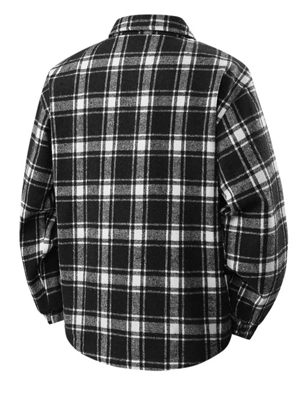 Men's Plus Size Plaid Button-Up Casual Shacket, image 2