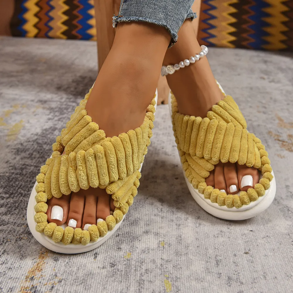Crisscross Open Toe Platform Slippers, image 21