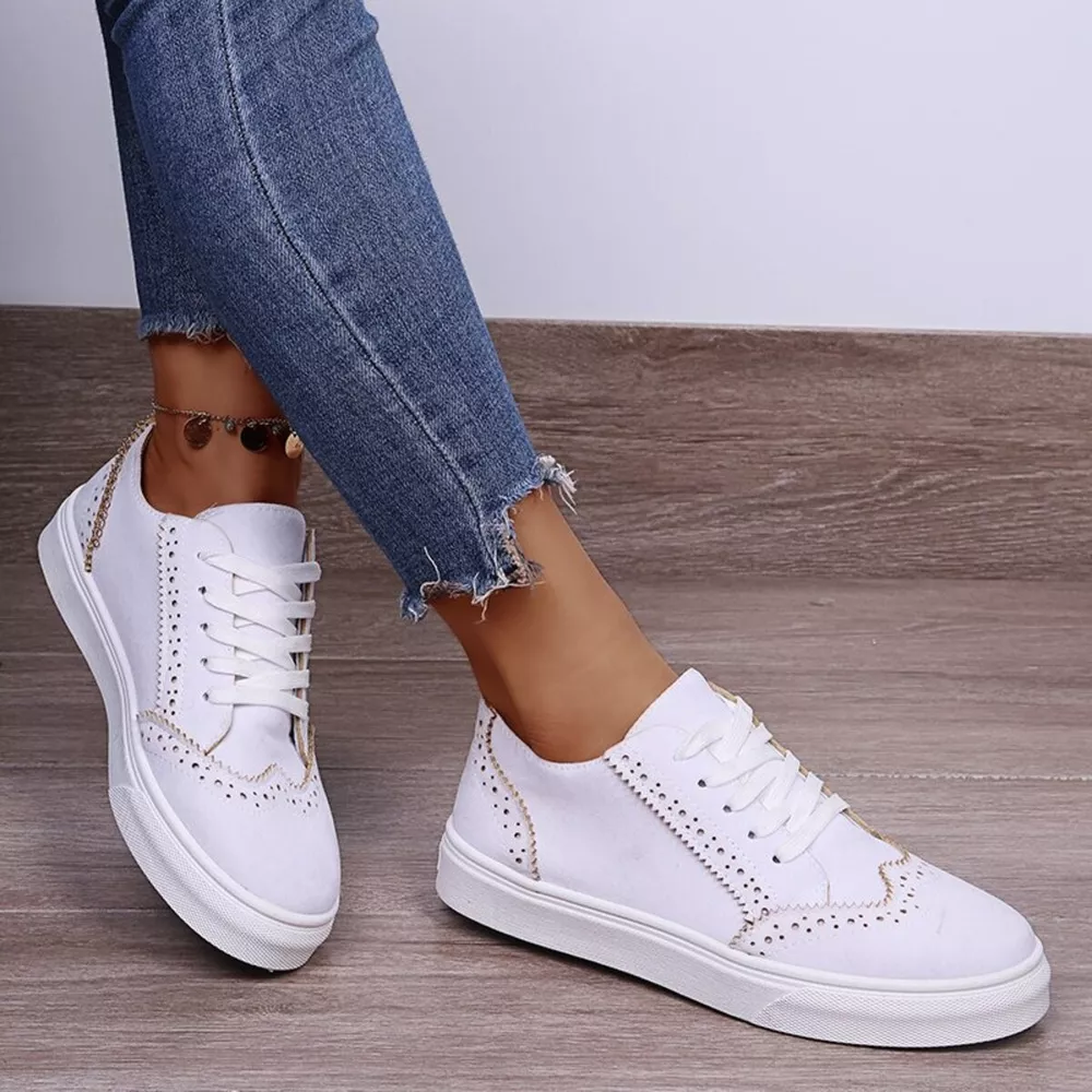 Lace Up Round Toe Sneakers, image 6