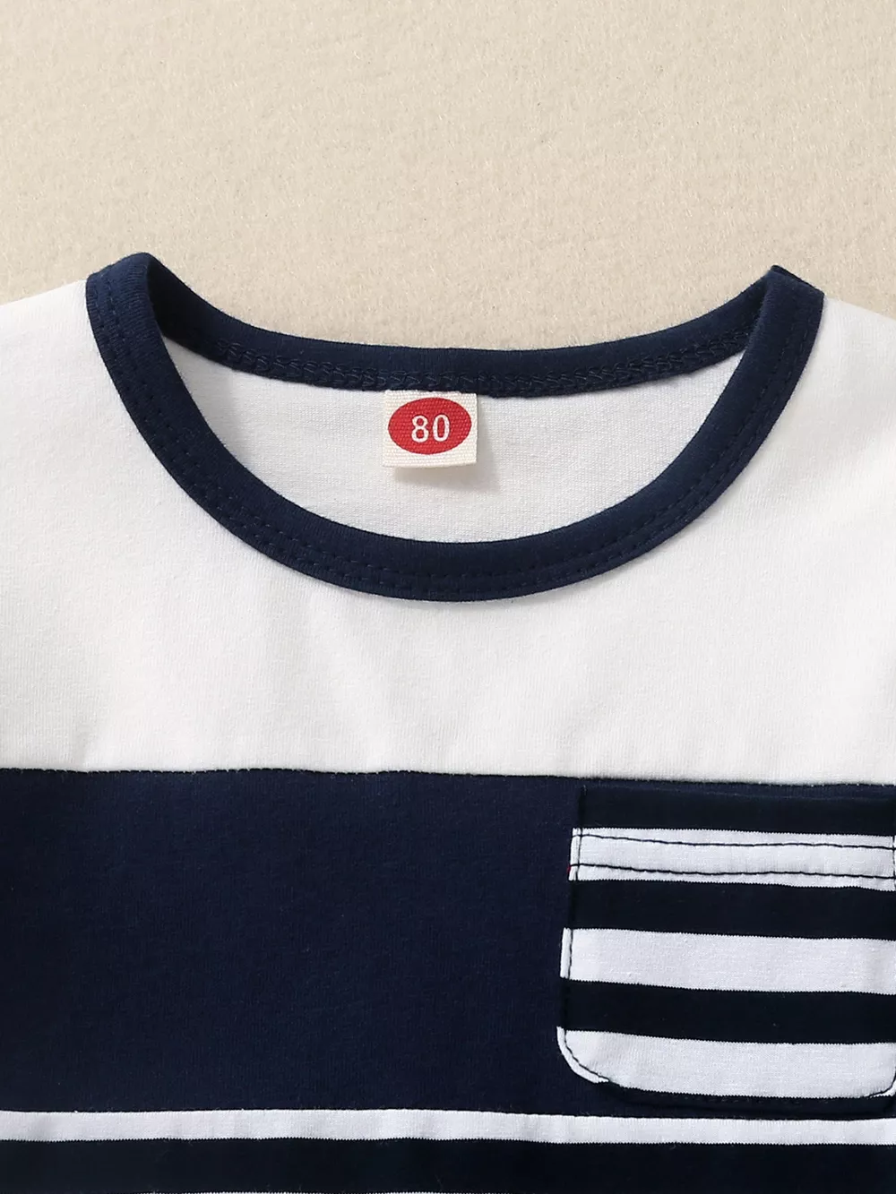 Children's Striped T-shirt and Shorts Set, image 2