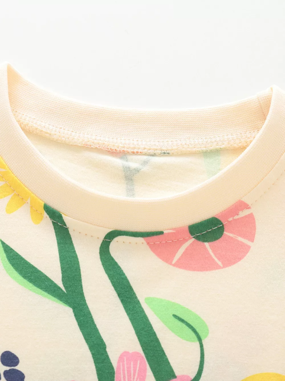 Children's Floral & Fruit Print Ruffled Hem T-Shirt, image 3