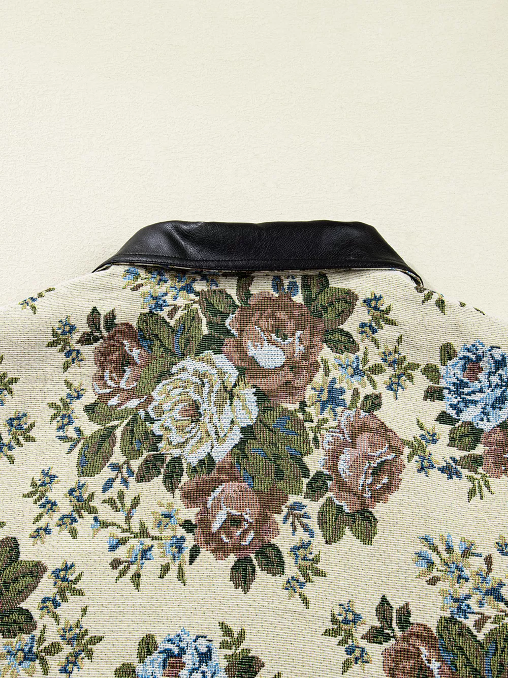 Floral Print Zip Up Contrast Collared Jacket, image 11