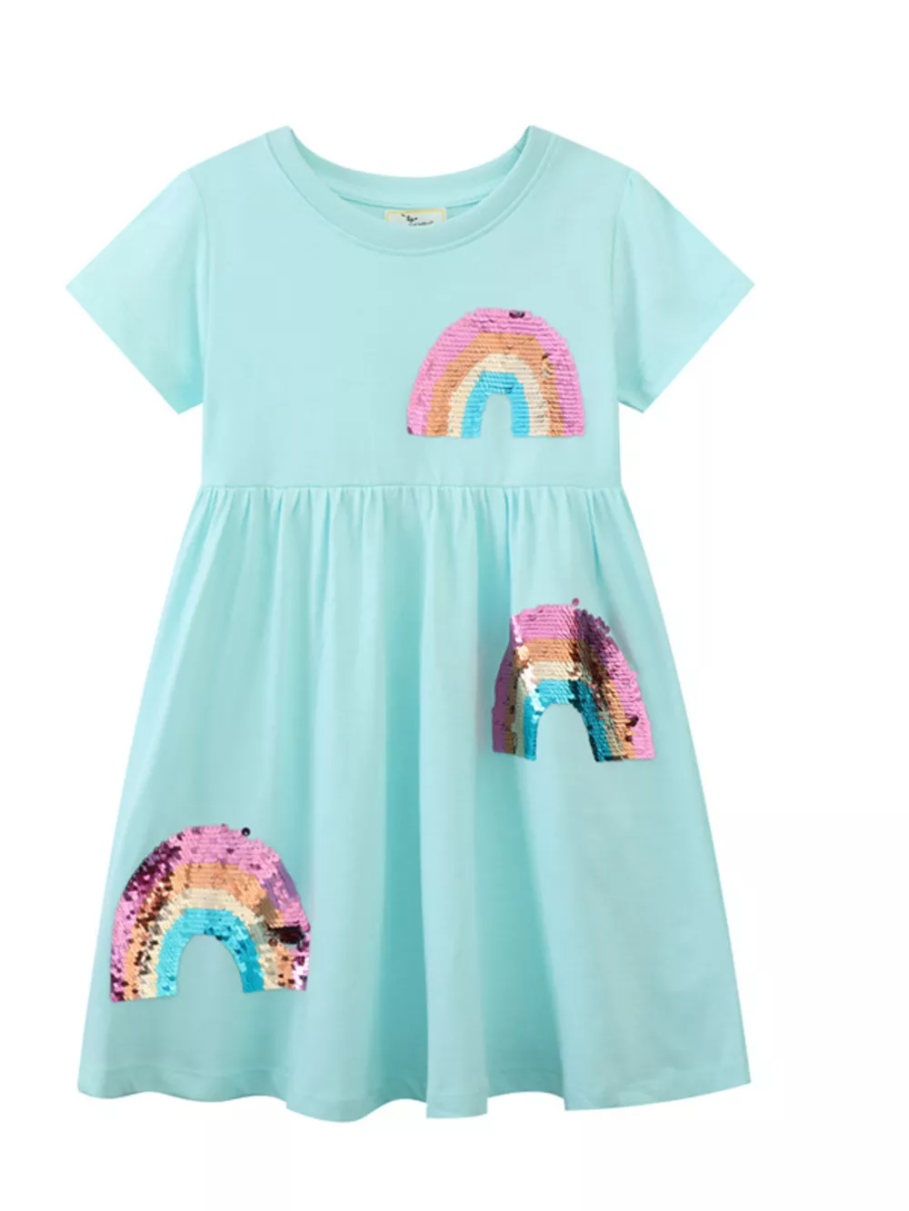 Children's Sequin Rainbow Casual Dress, image 4