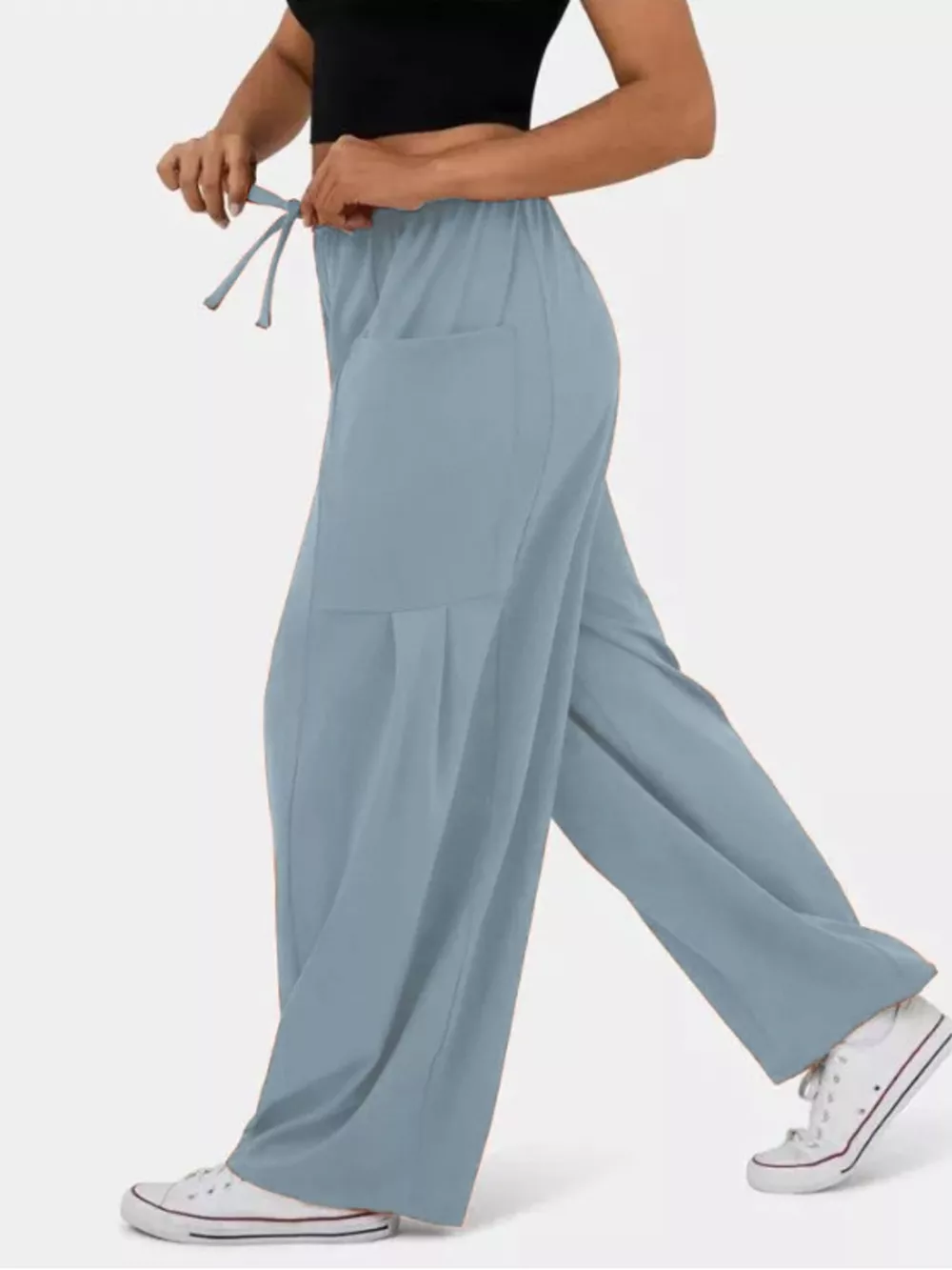Drawstring Wide Leg Pants, image 6