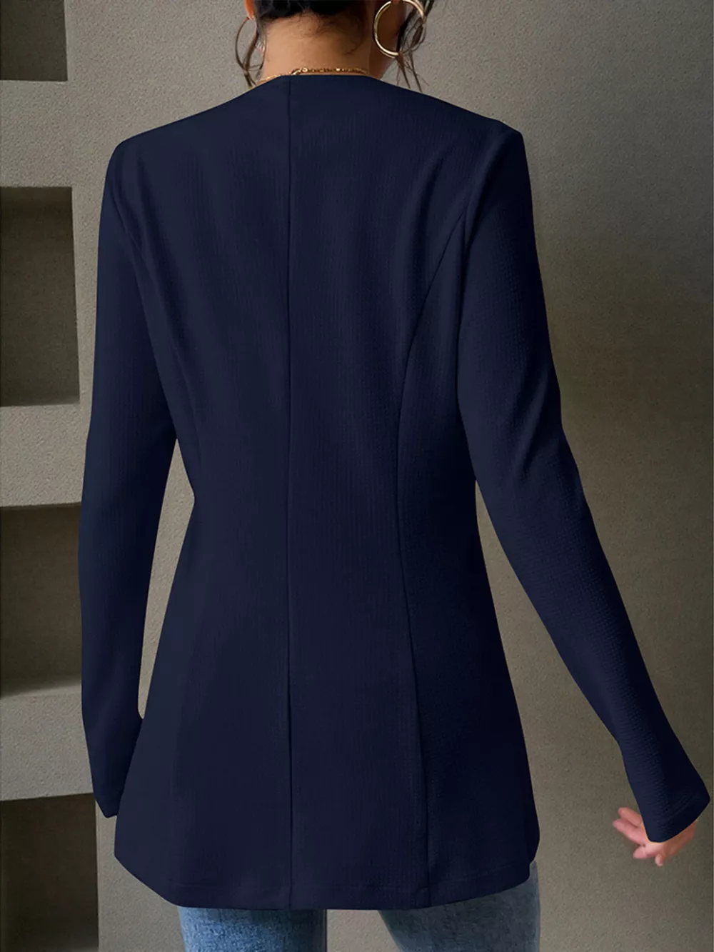 One Button Long Sleeve Blazer, image 30