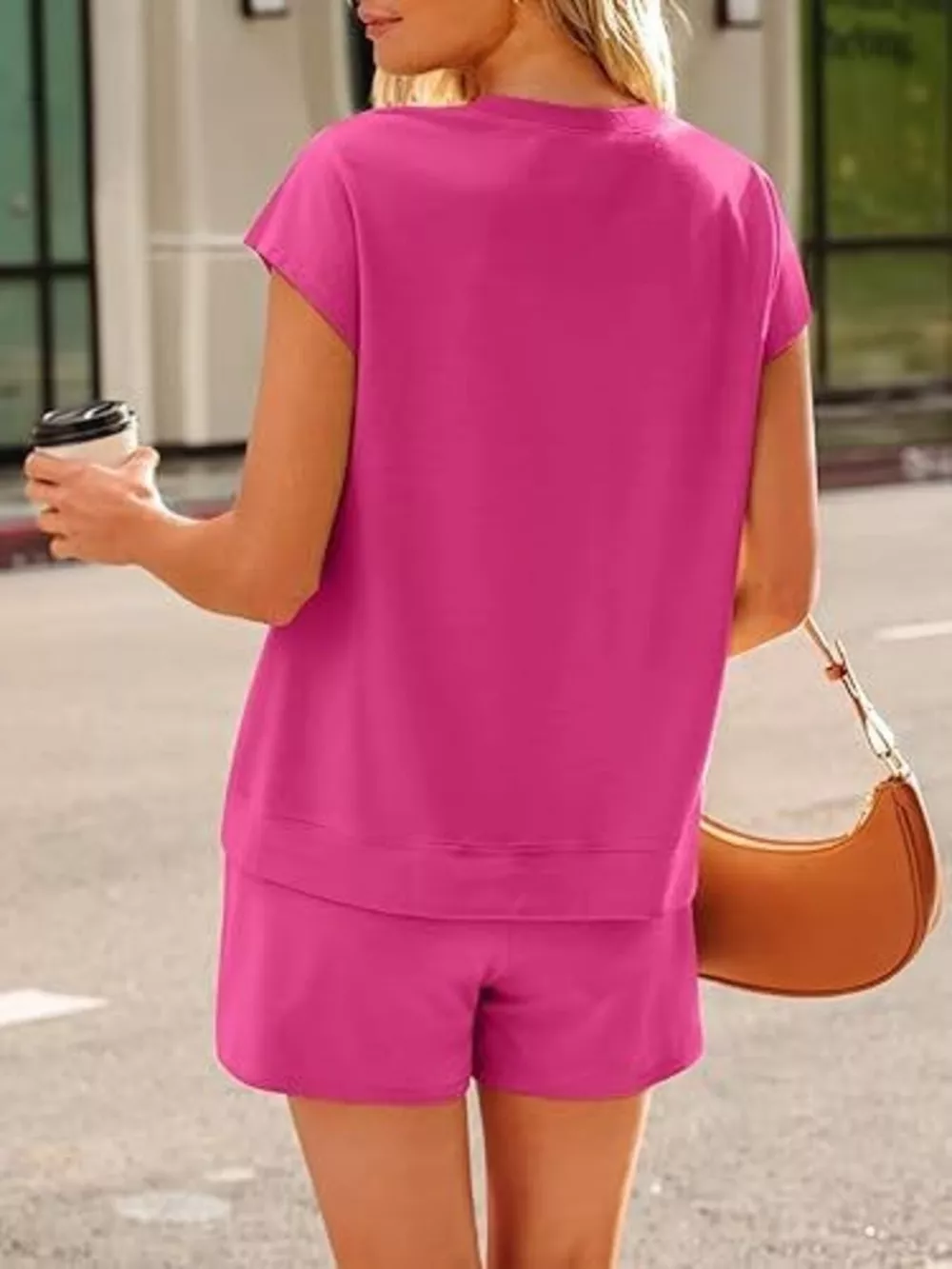 Button Detail Short Sleeve Top and Shorts Set, image 20