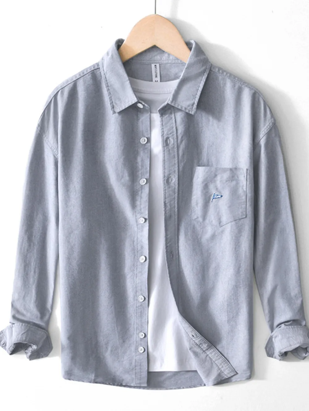 Men's Striped Button Up Long Sleeve Shirt
