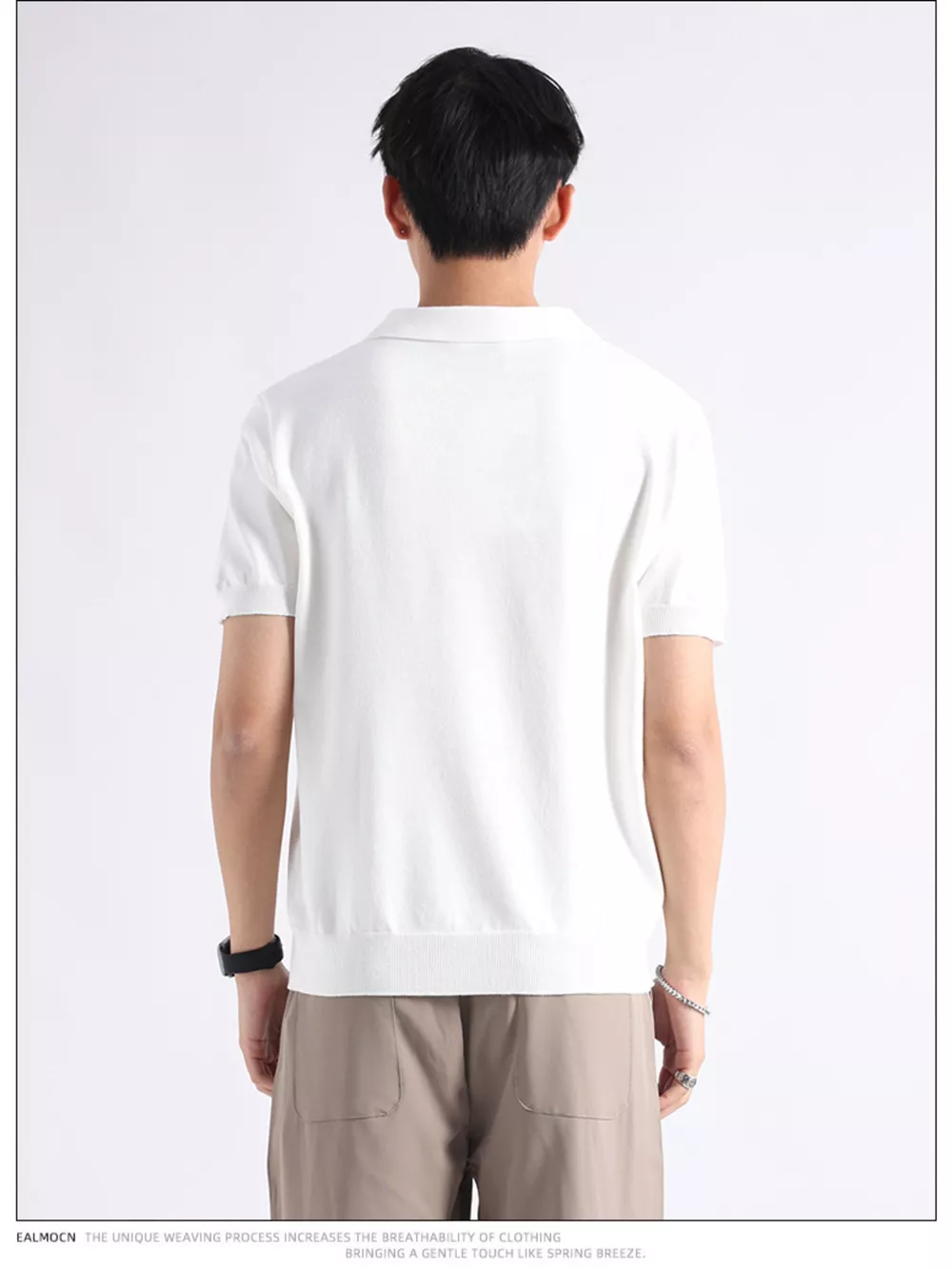 Men's Plus Size Button Detail Short-Sleeve Polo, image 9