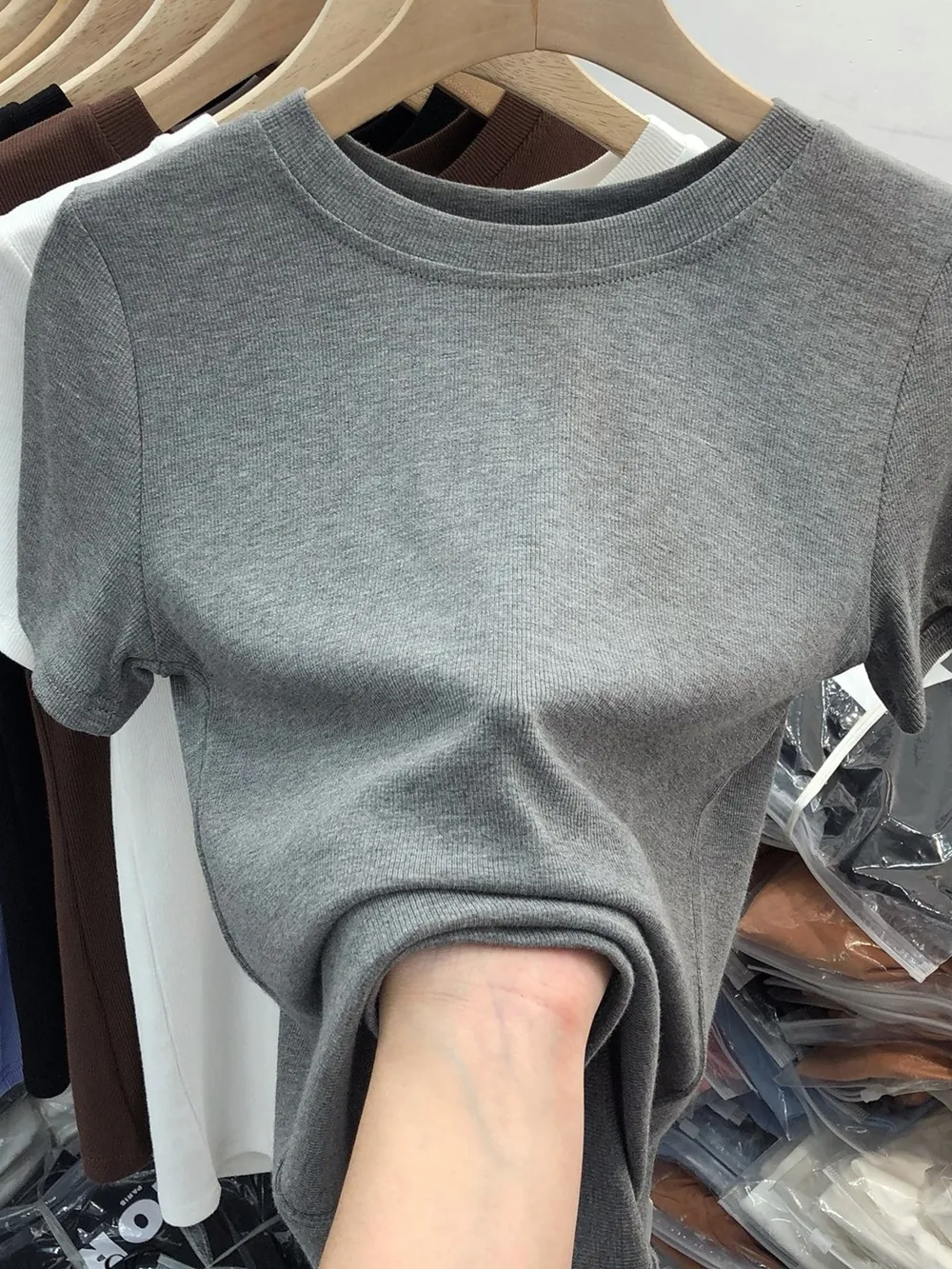 Crew Neck Short Sleeve T-Shirt, image 26