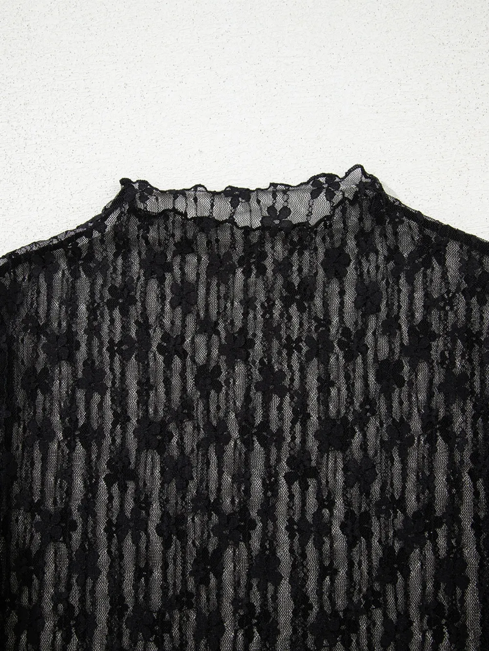 Lace See-Through Long Sleeve Blouse, image 12