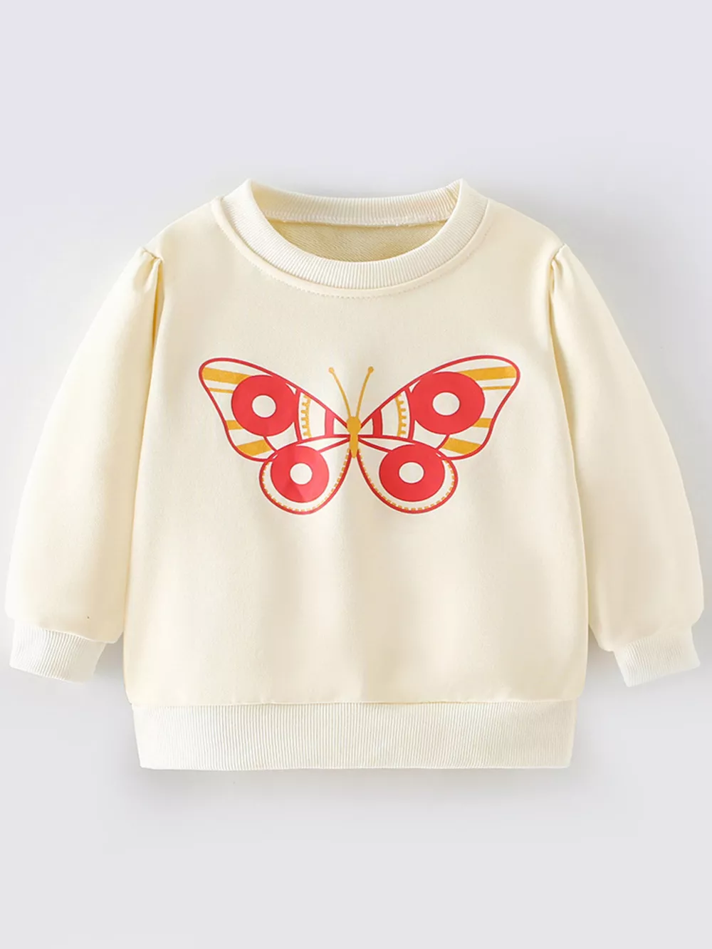 Children's Butterfly Graphic Crew Neck Sweatshirt