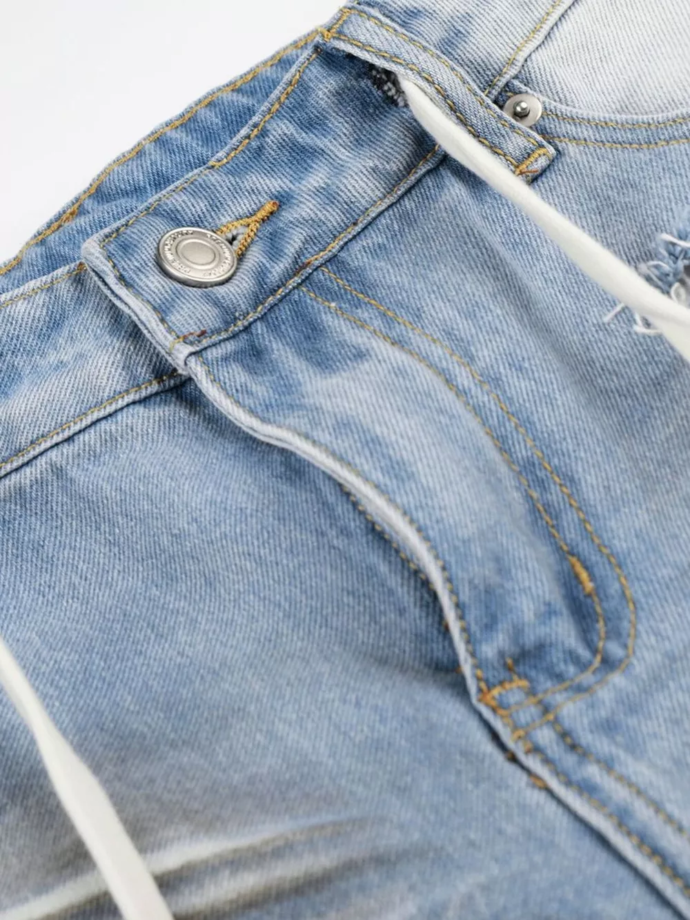 Men's Full Size Distressed Wide-Leg Capri Jeans Plus Size, image 4