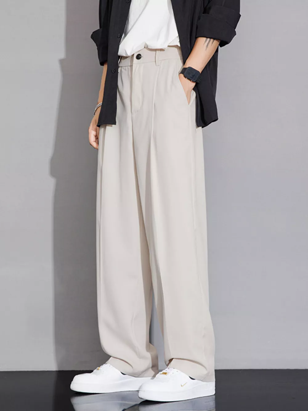 Men's Full Size Wide Leg Casual Pants Plus Size